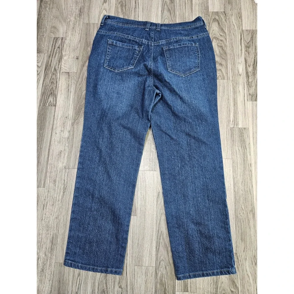 Style & Co Jeans Womens 12PS Petite Short Dark Wash Natural Fit Straight Leg